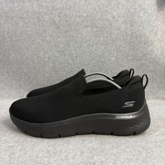 Skechers Shoes Mens Size 8.5 GO Walk Black Slip On Memory Foam Comfort Sneakers - Picture 1 of 10